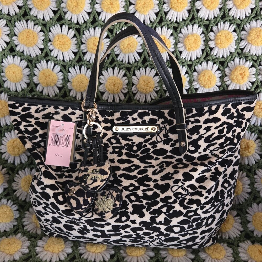Juicy Couture Leopard Animal Print Tote Bag